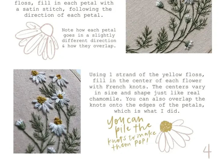 Craftermoon - Roman Chamomile Embroidery Kit 3