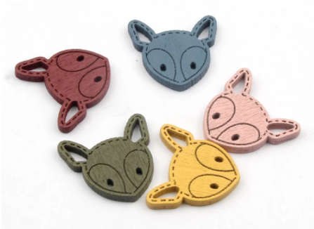 Craftermoon - Wooden Deer Head Decor Pieces - pack of 5
