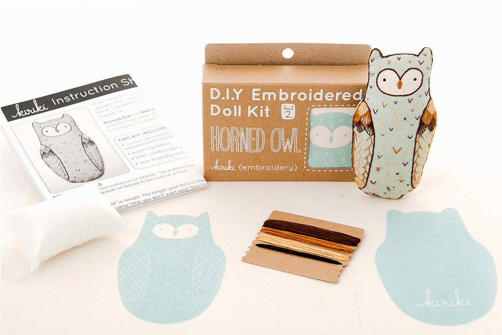 Craftermoon - Horned Owl - Embroidery Kit 3