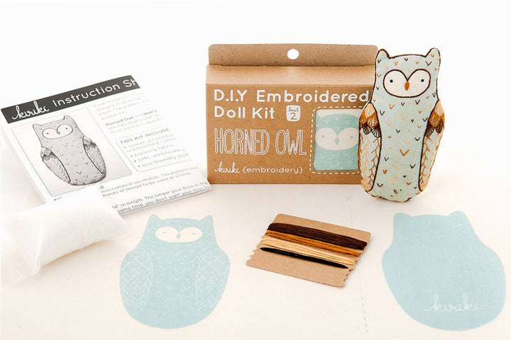Craftermoon - Horned Owl - Embroidery Kit 3