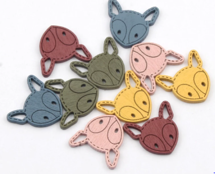 Craftermoon - Wooden Deer Head Decor Pieces - pack of 5 2
