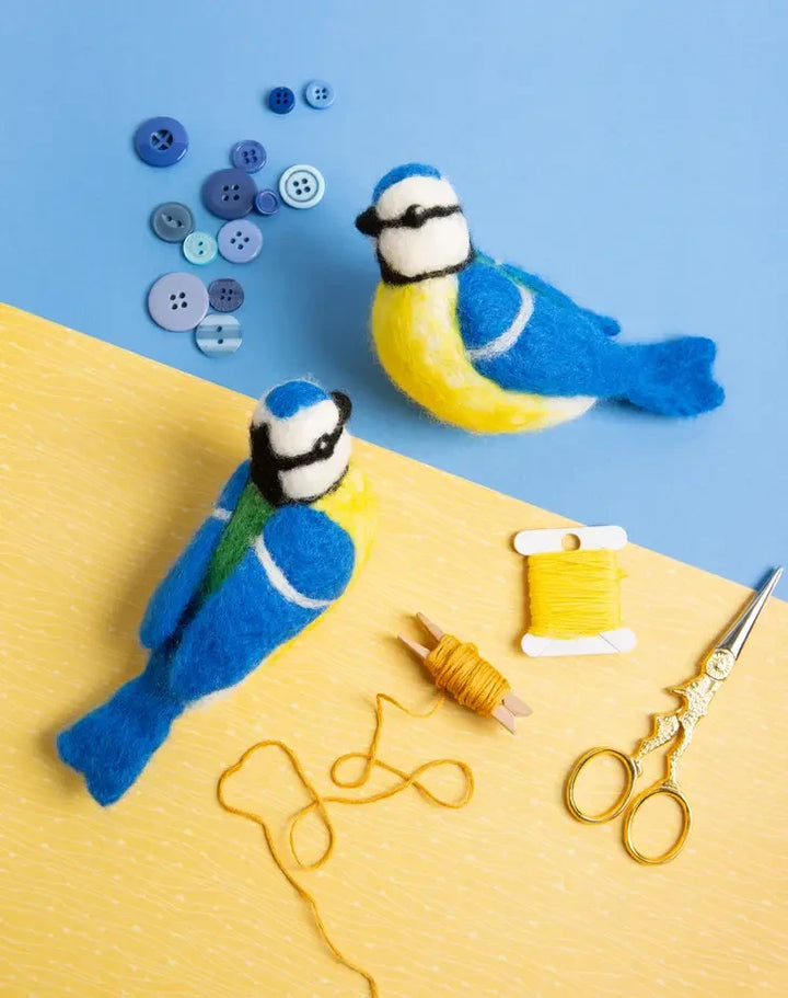 Craftermoon - Blue Tits Needle Felting Kit