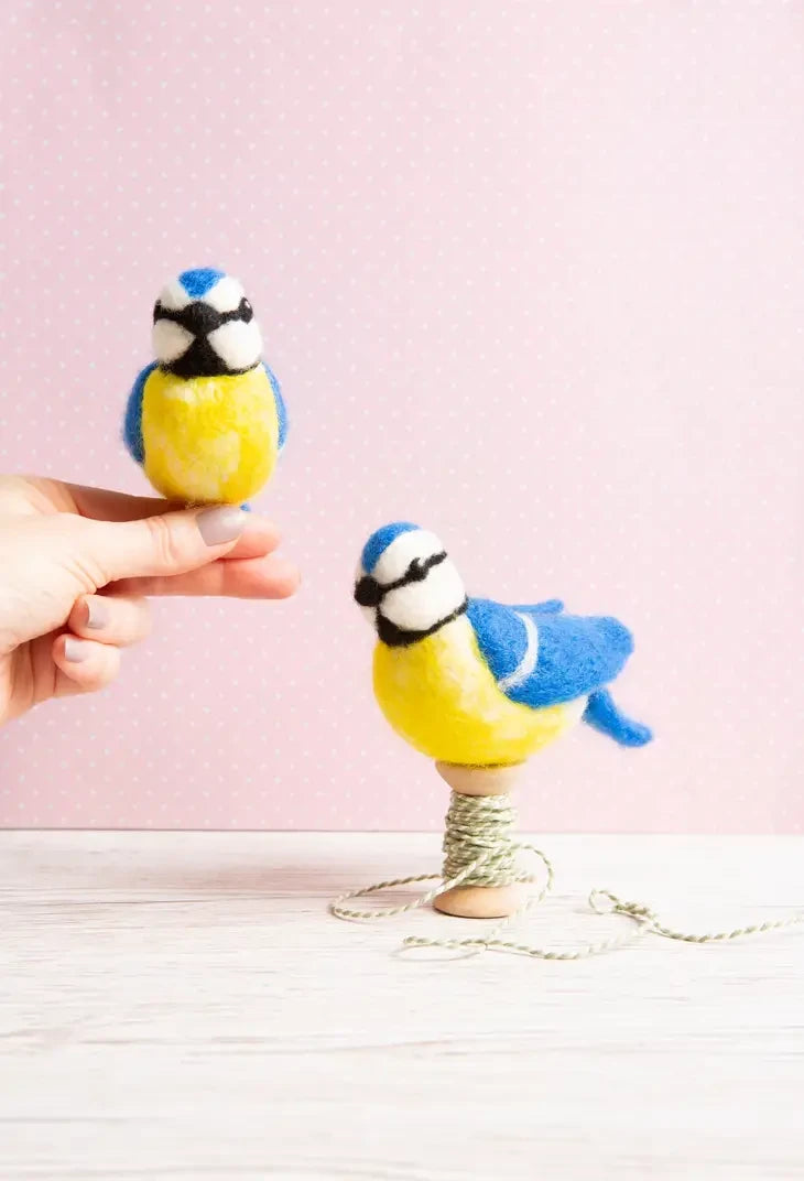 Craftermoon - Blue Tits Needle Felting Kit 4