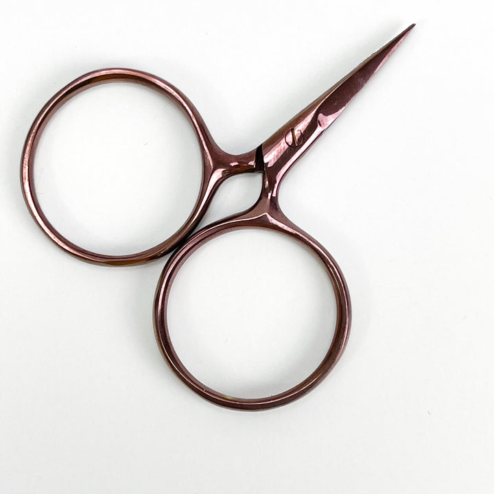Craftermoon - Black Round Modern Embroidery Scissors Beckham Circular Handles Pink Yellow 8