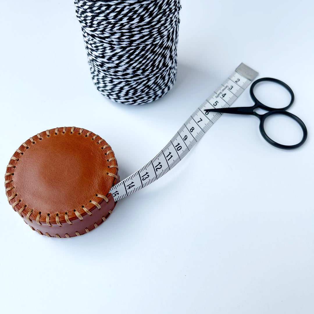 Craftermoon - Hand-Stitched Leather Tape Measure