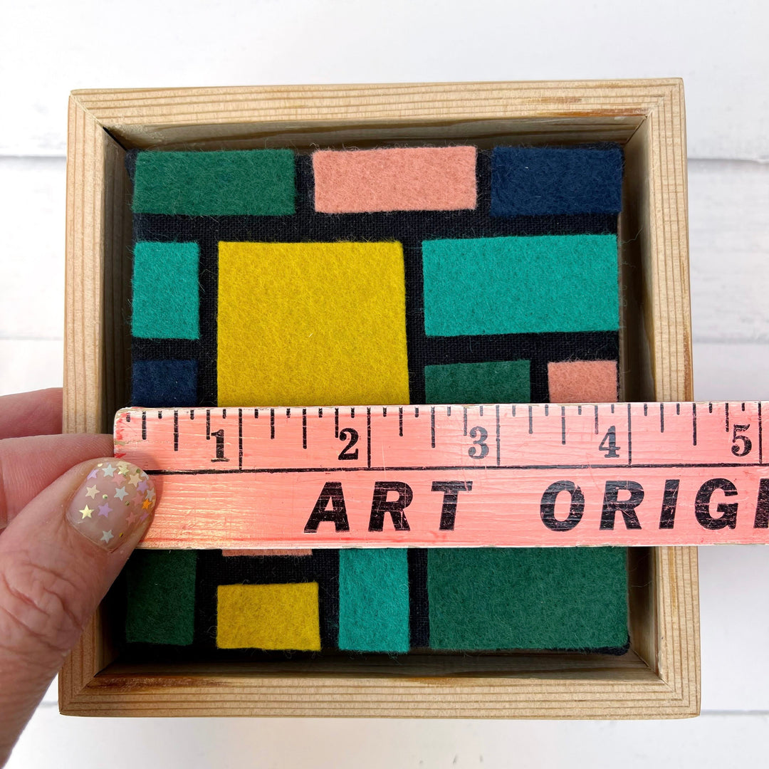 Craftermoon - Felt Mini Mondrian Framed Modern Art 9