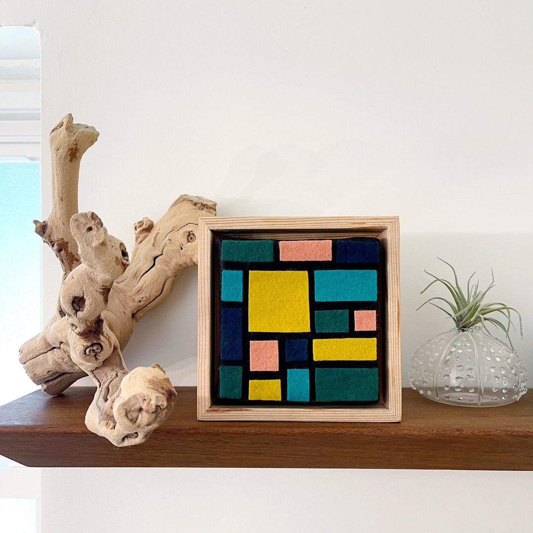 Craftermoon - Felt Mini Mondrian Framed Modern Art 4