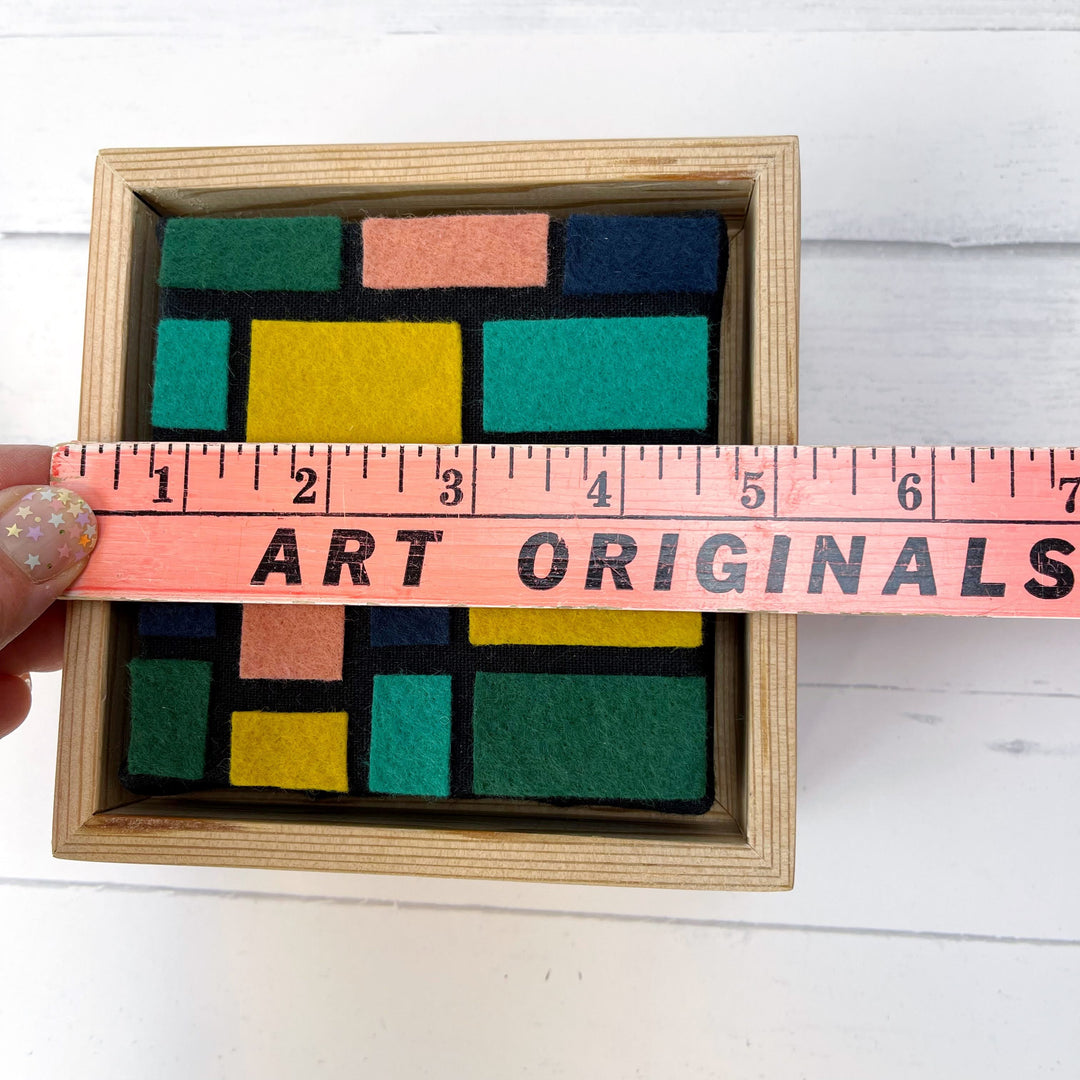 Craftermoon - Felt Mini Mondrian Framed Modern Art 8
