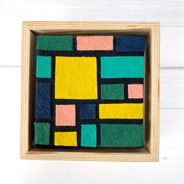 Craftermoon - Felt Mini Mondrian Framed Modern Art 3