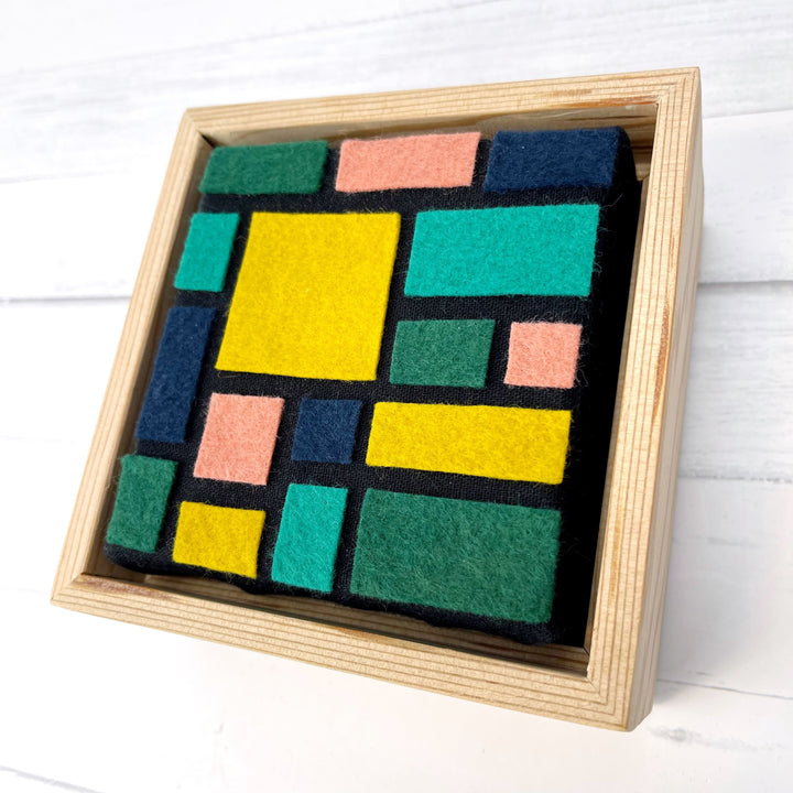 Craftermoon - Felt Mini Mondrian Framed Modern Art 5