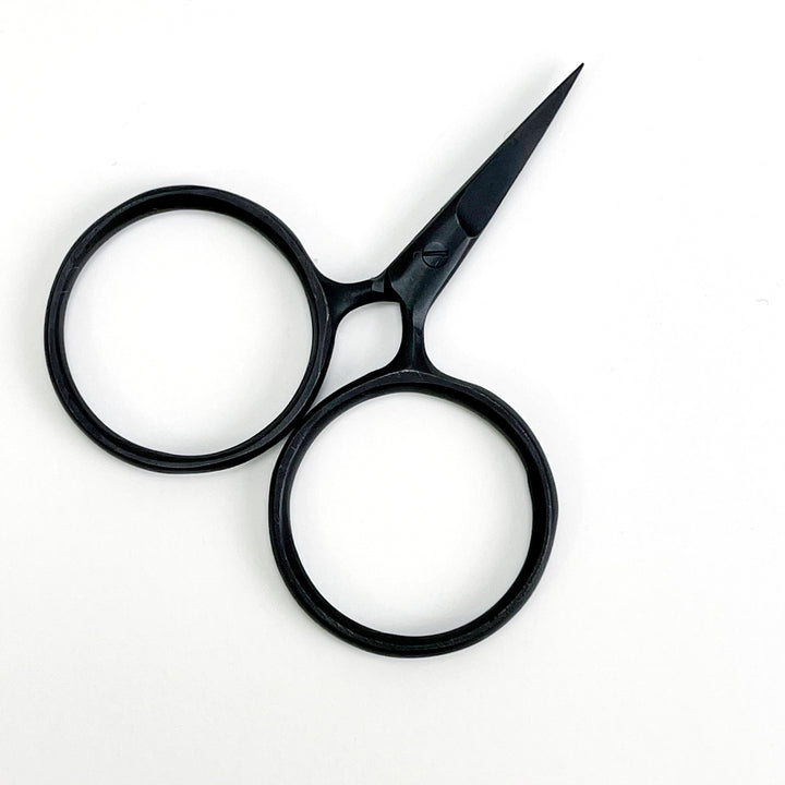 Craftermoon - Black Round Modern Embroidery Scissors Beckham Circular Handles Pink Yellow 5