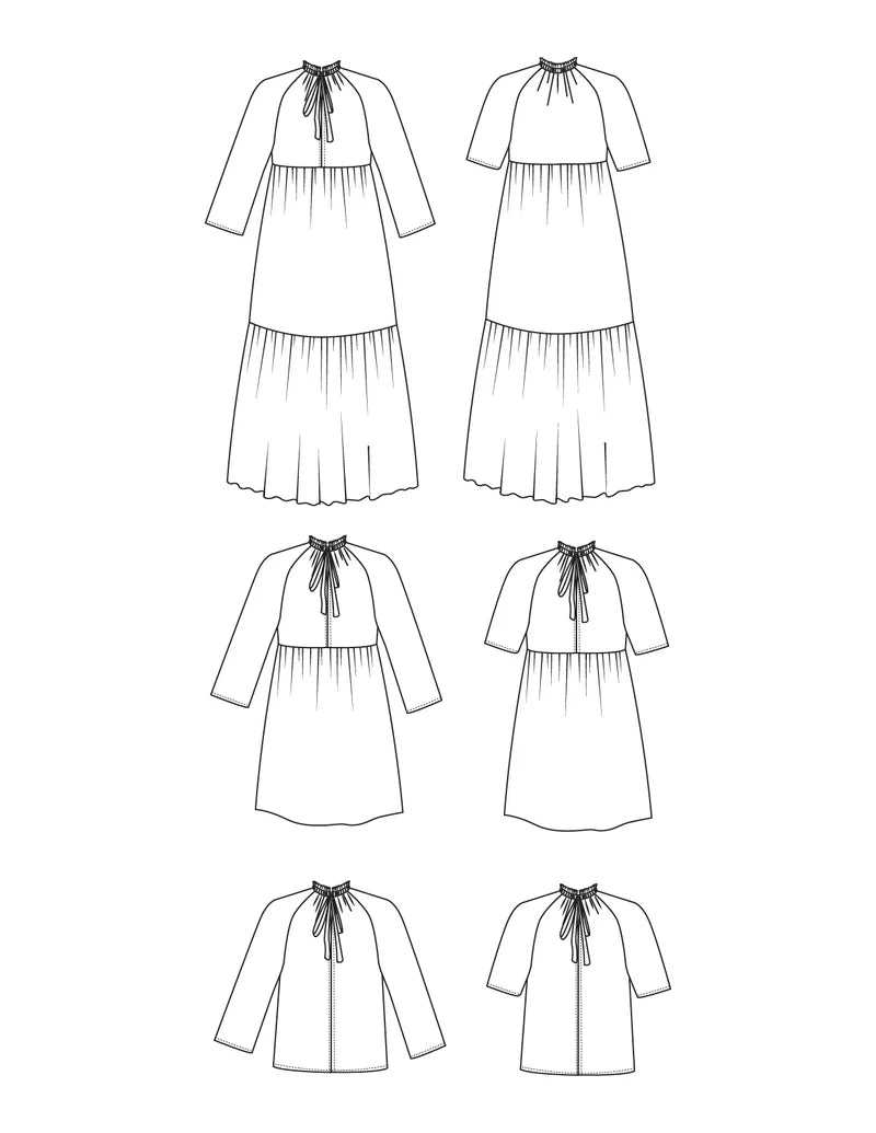 The Wilder Gown Sewing Pattern, Long Dress, Short Dress or Top