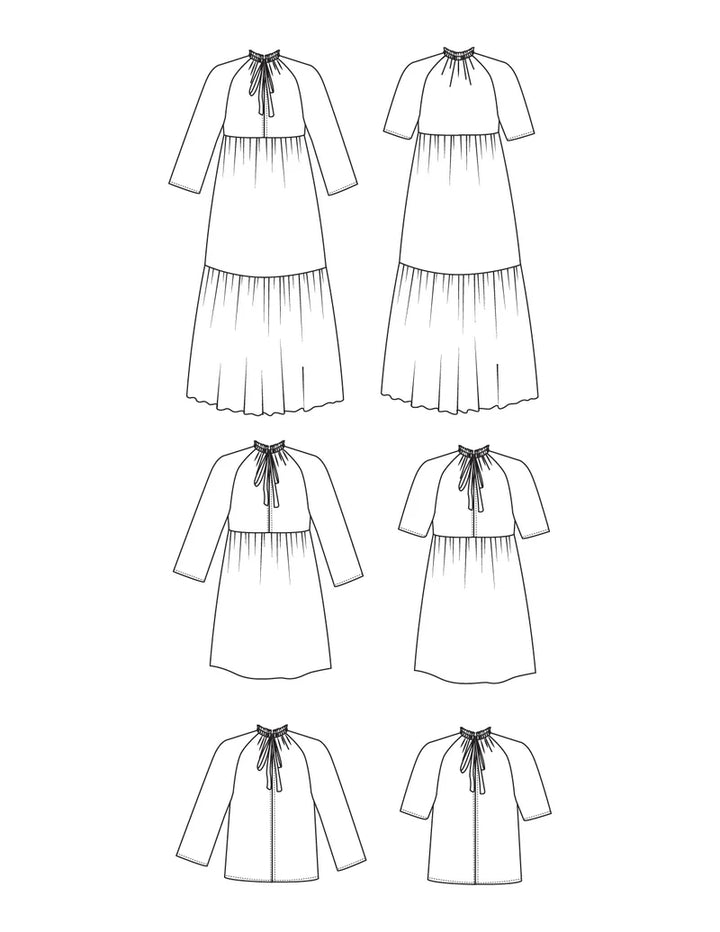 The Wilder Gown Sewing Pattern, Long Dress, Short Dress or Top