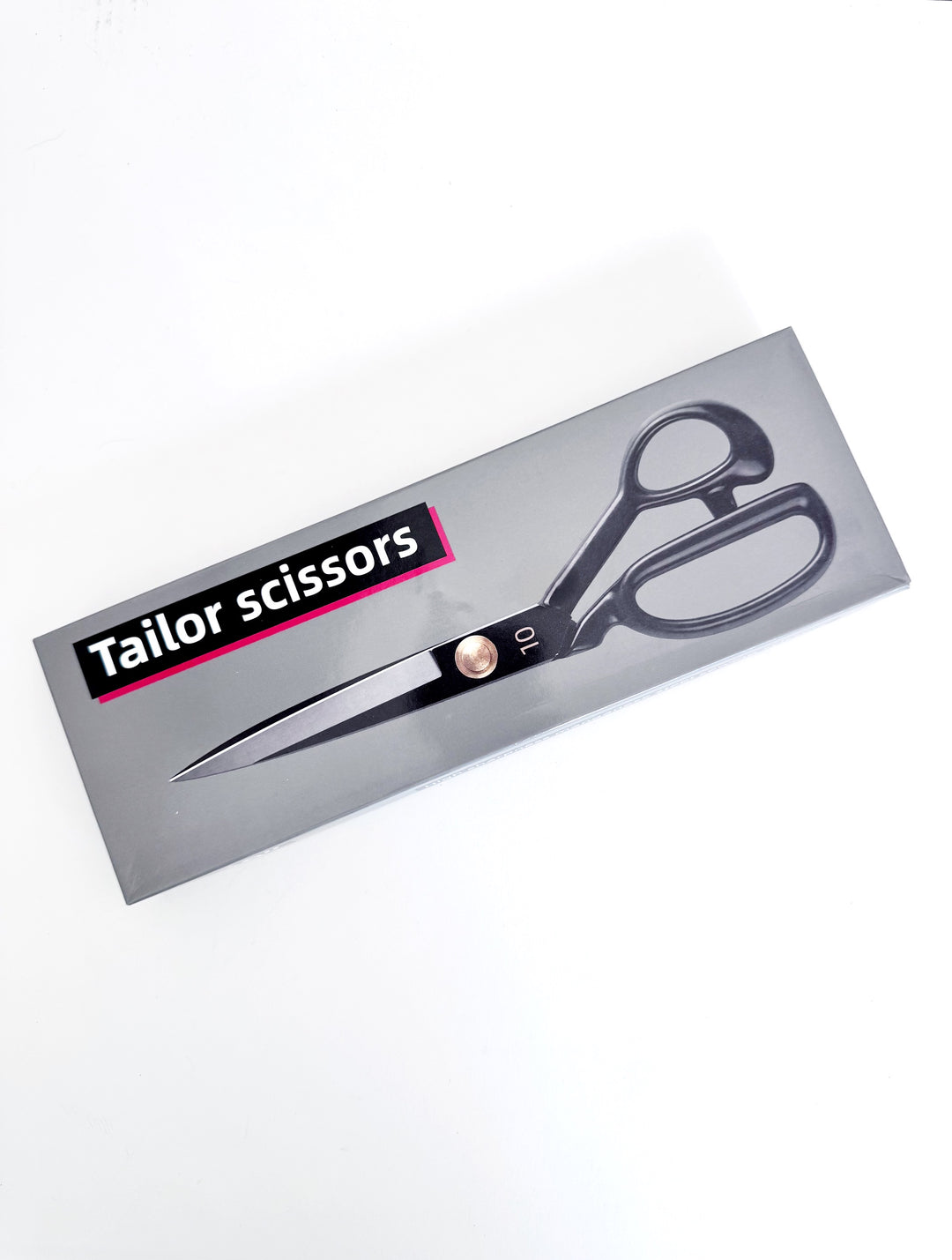 Black Professional Heavy Duty Tailor Scissors High Carbon Steel Dressmaker Sewing Fabric Shears