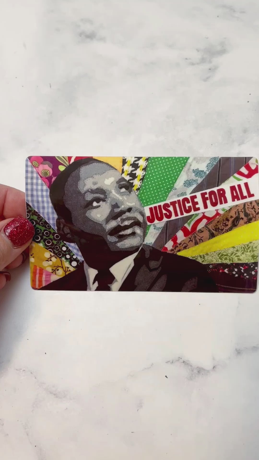 MLK Decal, Martin Luther King Jr, Vinyl Sticker,  Justice For All, Racial Equality, Free Shipping, Rounded Rectangle, Glossy stickers laptop