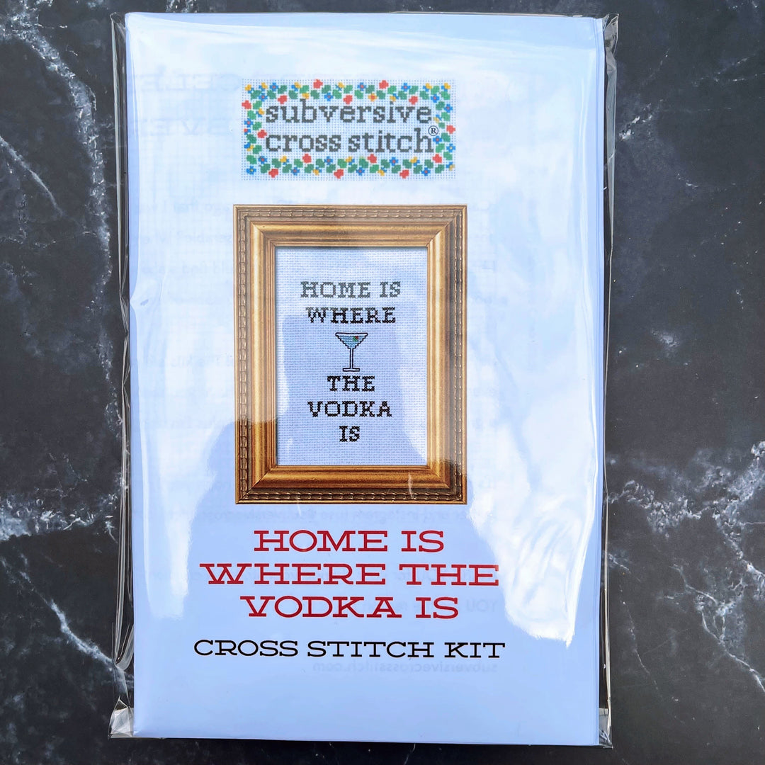 Craftermoon - Home Is Where The Vodka Is Cross Stitch Kit 2