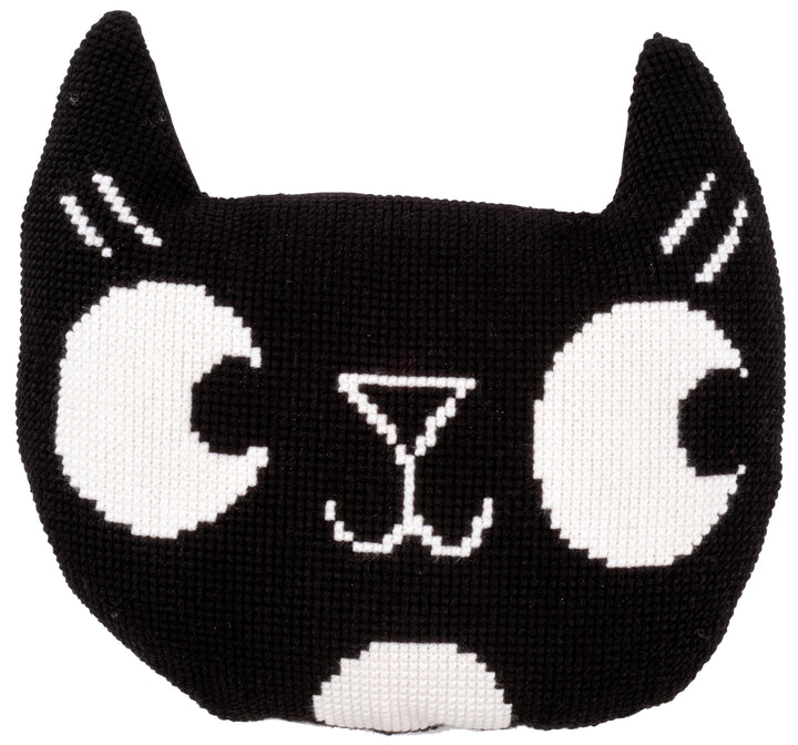 Craftermoon - Black Cat Stamped Cross Stitch Pillow Kit