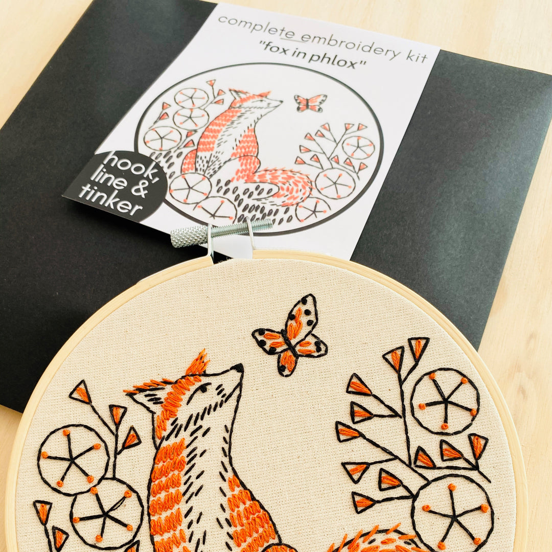 Craftermoon - Fox in Phlox Embroidery Kit 2