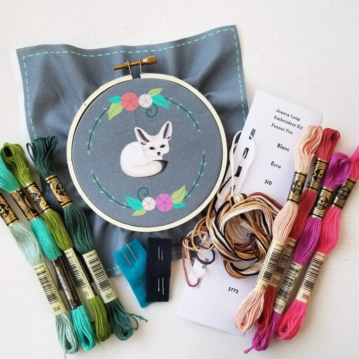 Craftermoon - Fennec Fox Embroidery Kit 3