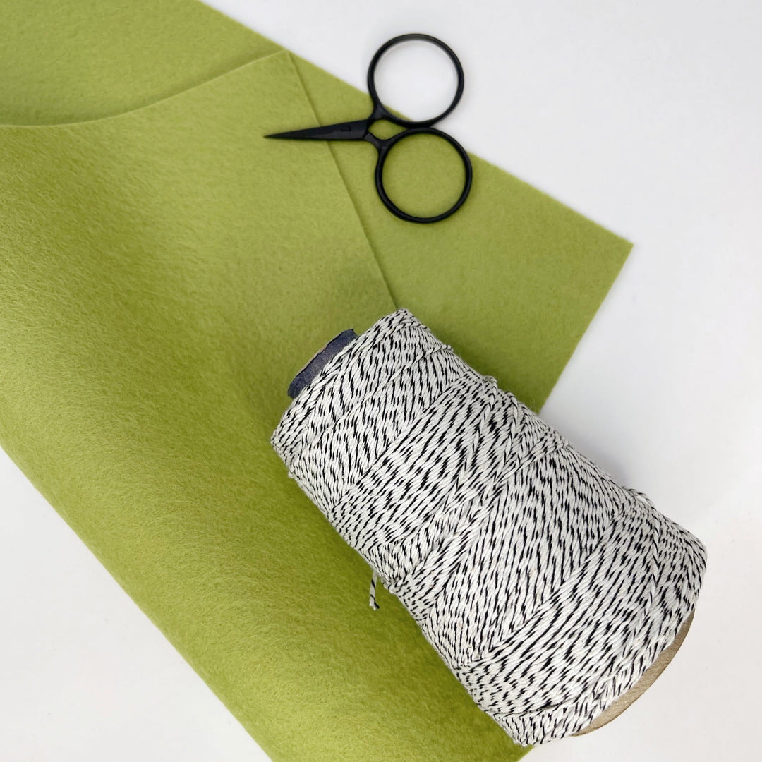 Craftermoon - Avocado Green Wool Blend Felt 3