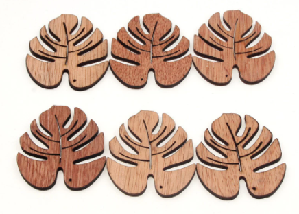 Craftermoon - Wooden Monstera Leaf Decor - pack of 5 3