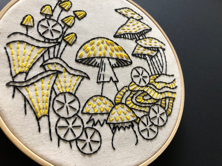 Craftermoon - Mushrooms Complete Embroidery Kit 4