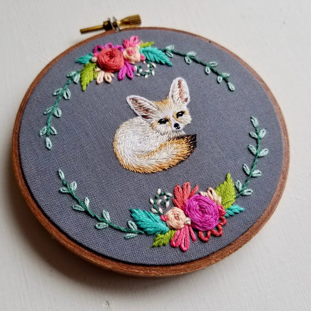 Craftermoon - Fennec Fox Embroidery Kit 5