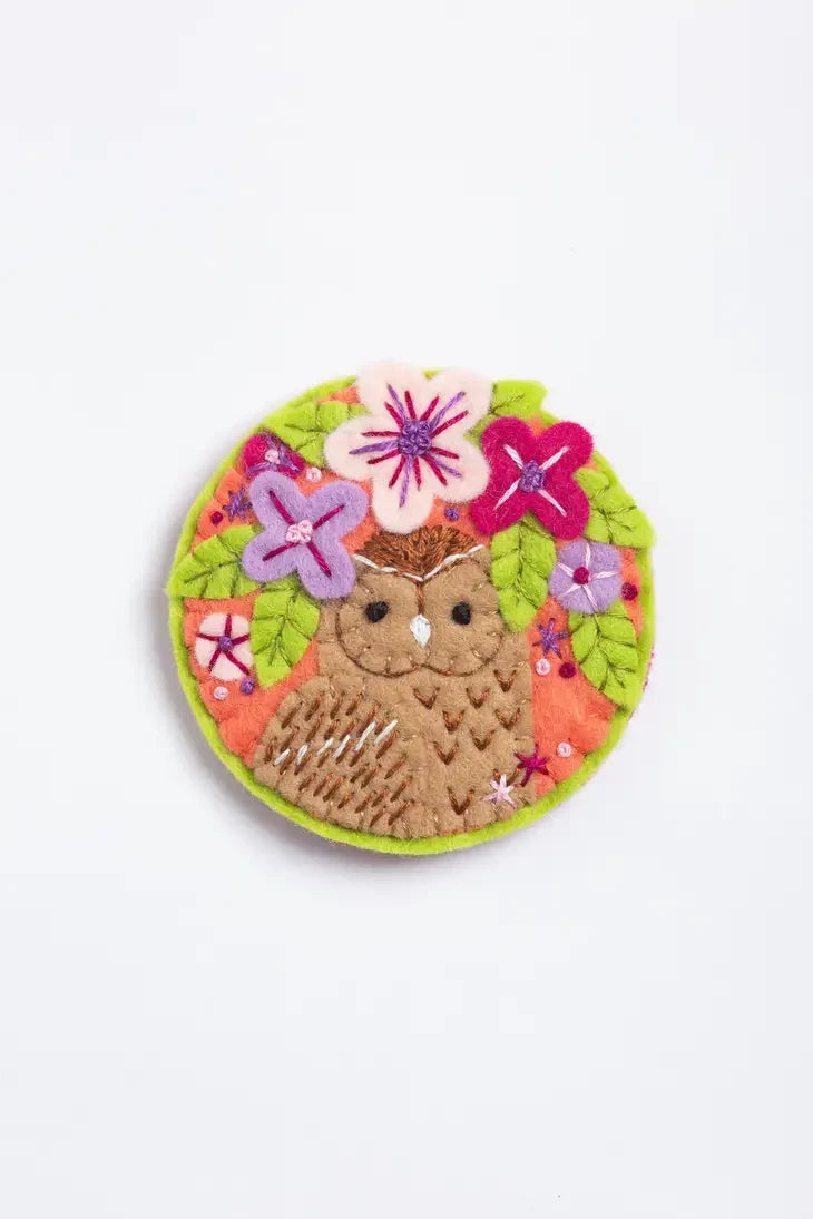 Craftermoon - Tawny Owl Felt Brooch Craft Kit 3