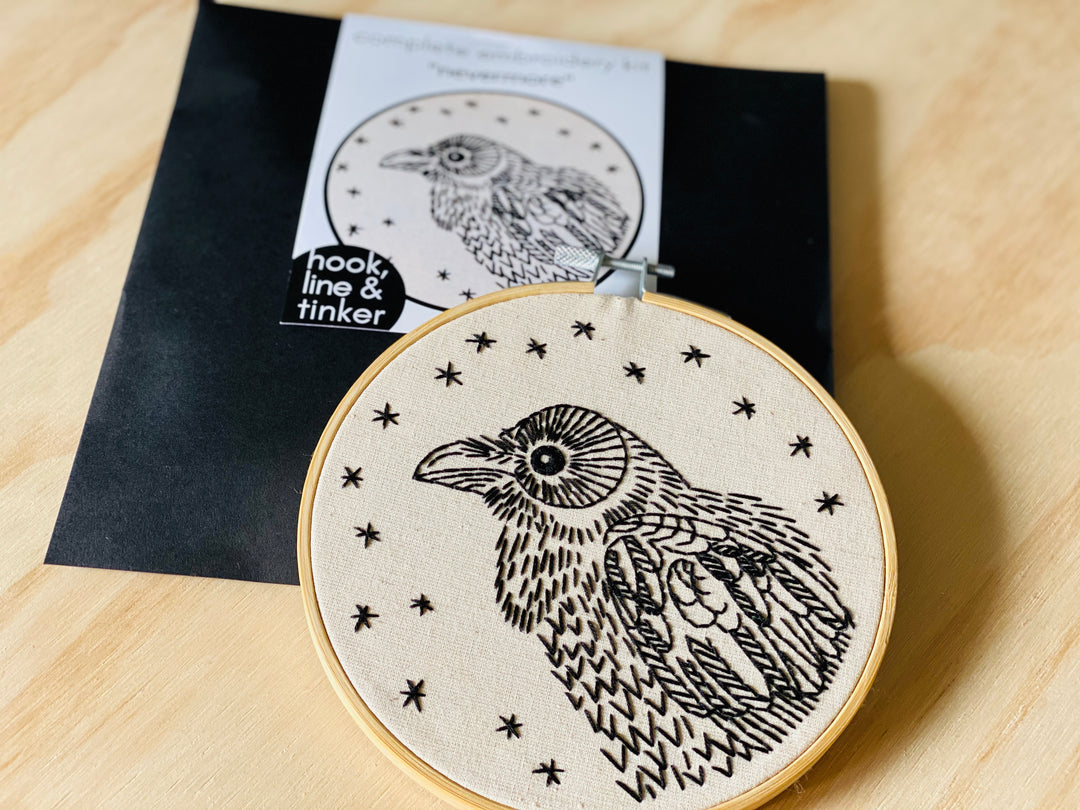 Craftermoon - Raven - Nevermore Complete Embroidery Kit 2