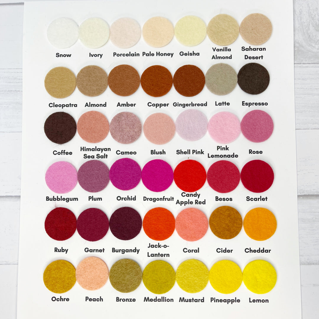 Craftermoon - Wool Blend Felt Swatch Chart 2