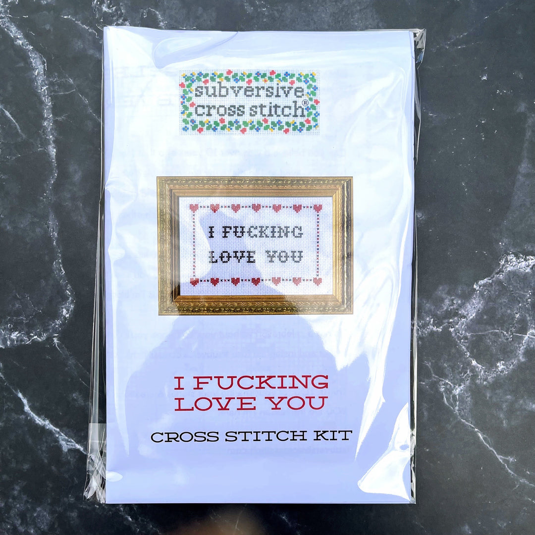 Craftermoon - I F*cking Love You Cross Stitch Kit 2