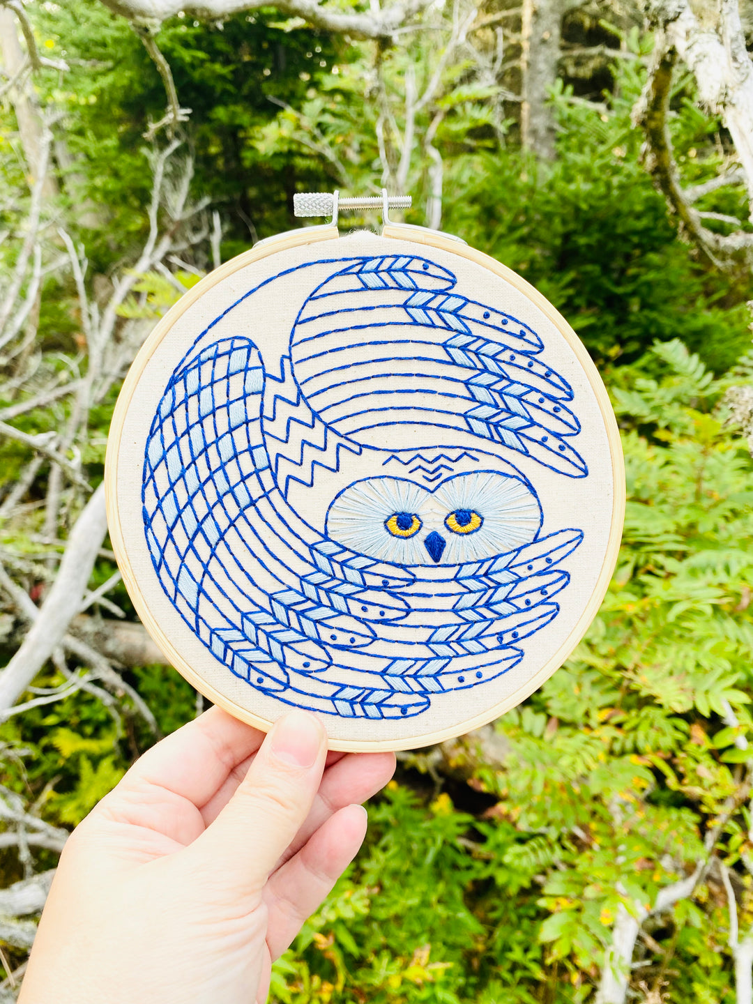 Craftermoon - NEW! Snowy Owl Complete Embroidery Kit