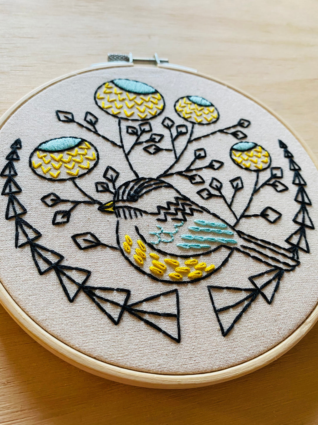 Craftermoon - Chickadee Embroidery Kit 4
