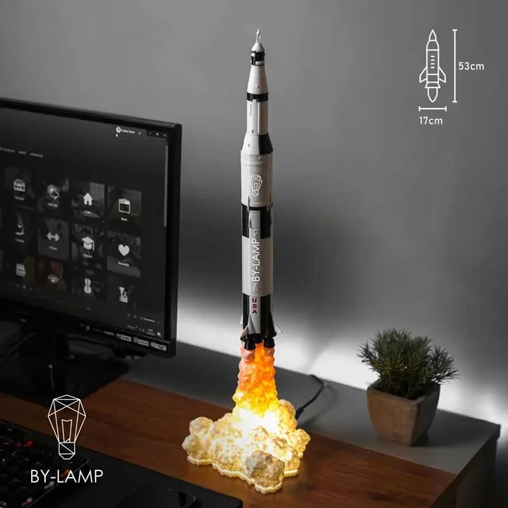 Craftermoon - Rocket Lamp SpaceX Decorative Table Lamp