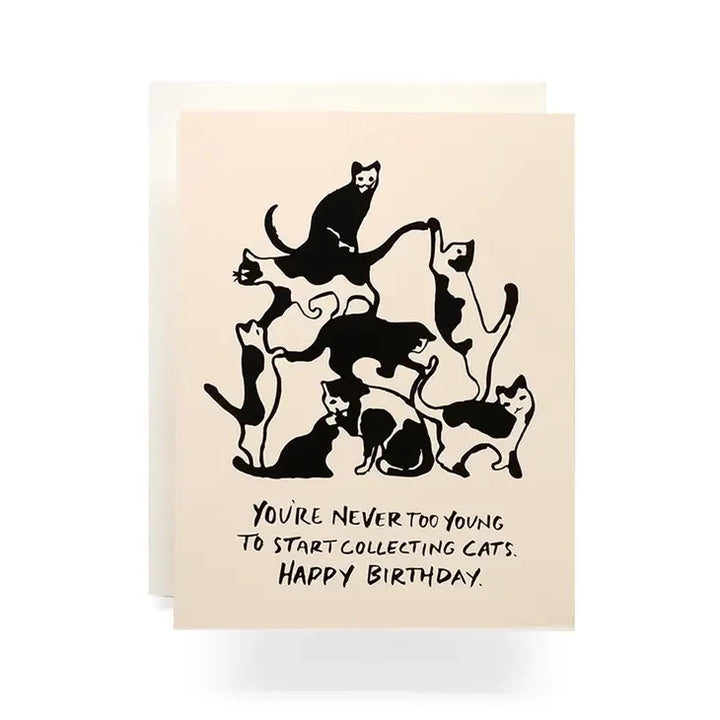 Craftermoon - Cat Tower Birthday Greeting Card