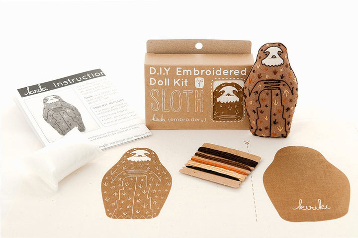 Craftermoon - Sloth - Embroidery Kit 3