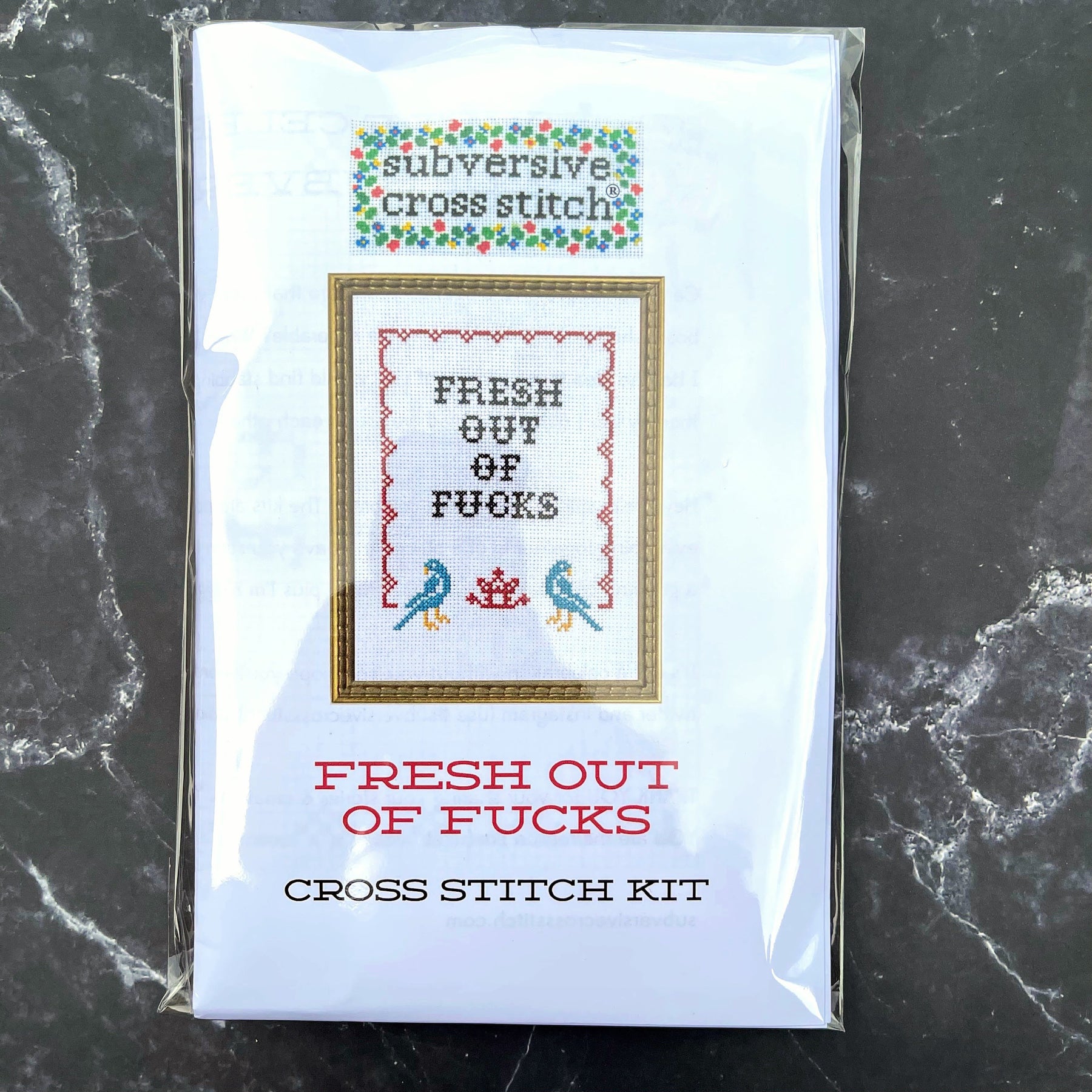 Fresh Out of F*cks - Subversive Cross Stitch - Cross Stitch Kit
