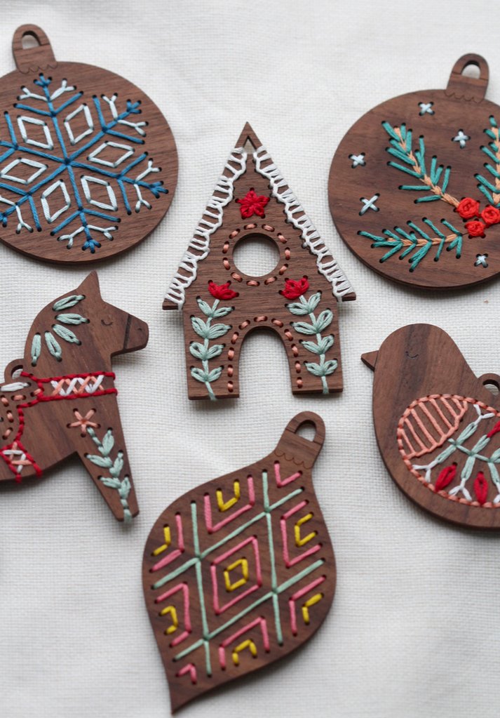 Craftermoon - Gingerbread House - DIY Stitched Ornament Kit 5
