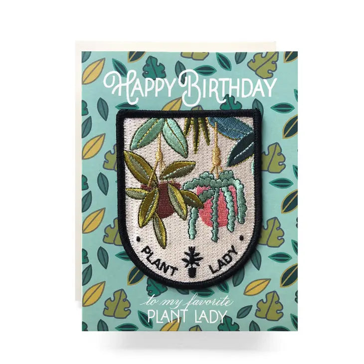Craftermoon - Plant Lady Patch Birthday Card