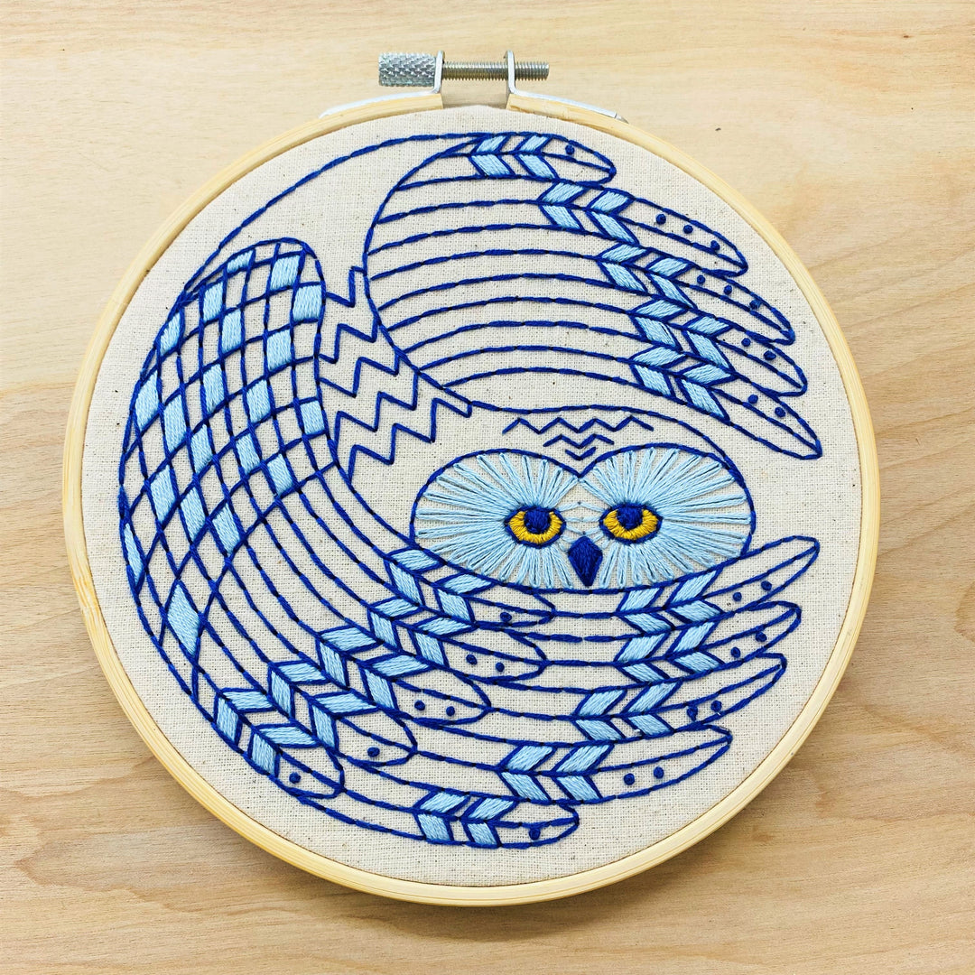 Craftermoon - NEW! Snowy Owl Complete Embroidery Kit 3