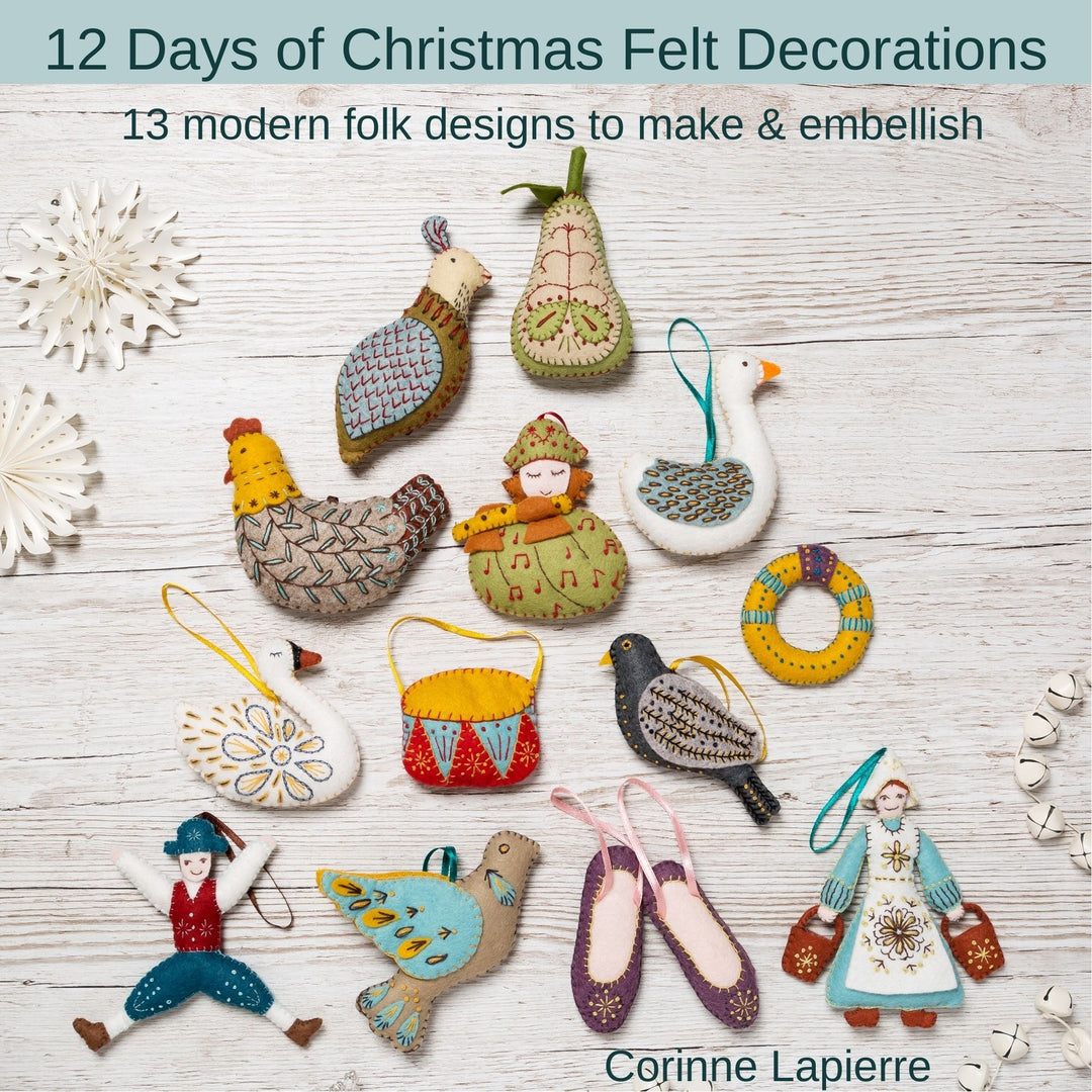Craftermoon - 12 Days of Christmas Felt Decorations