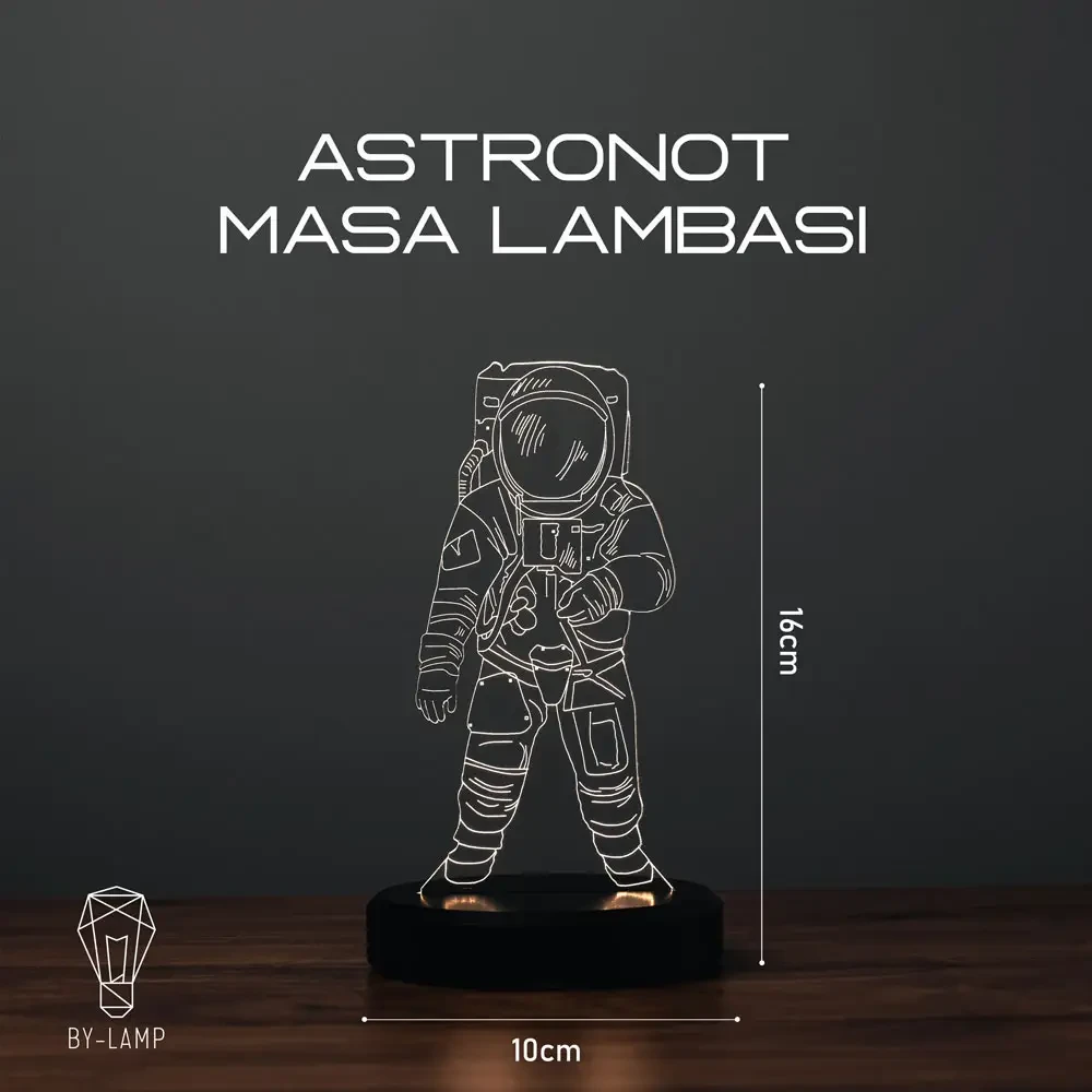 Craftermoon - Astronaut Table Lamp with Black Base 2
