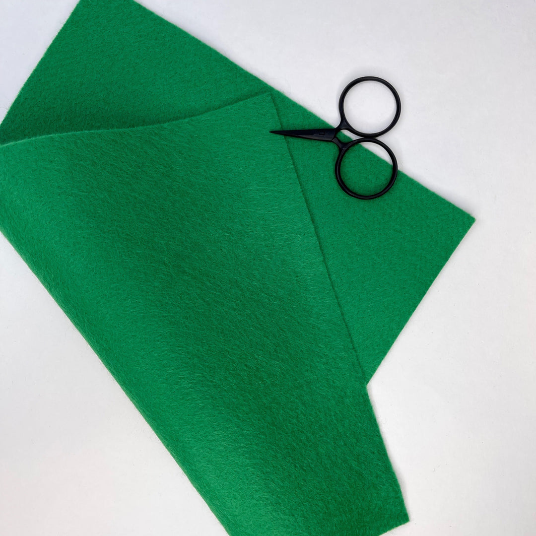 Craftermoon - Emerald Green Wool Blend Felt 3