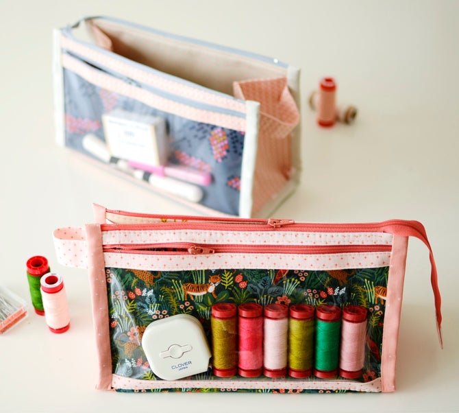 Craftermoon - Inside Out Pouch Pattern by Aneela Hoey