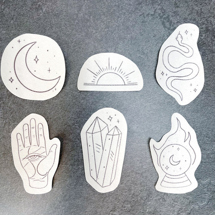 Craftermoon - Peel Stick and Stitch Embroidery Patterns Embroidery Patches Stitch Stickers 2