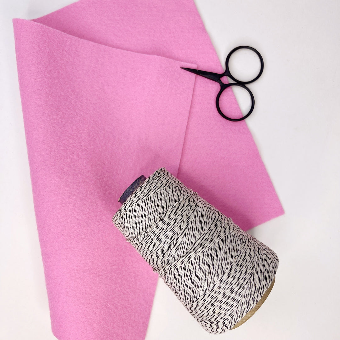 Craftermoon - Bubblegum Pink Wool Blend Felt 2