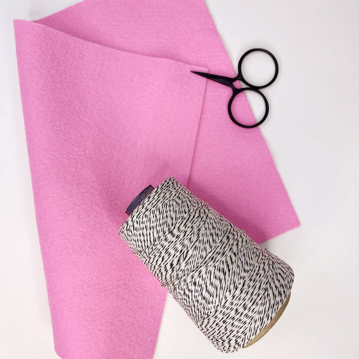 Craftermoon - Bubblegum Pink Wool Blend Felt 2