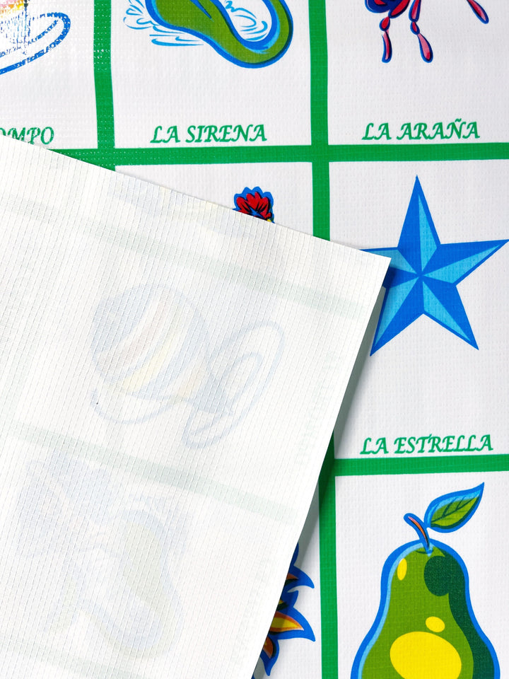Craftermoon - Loteria Oilcloth Fabric in Green by the Yard 4