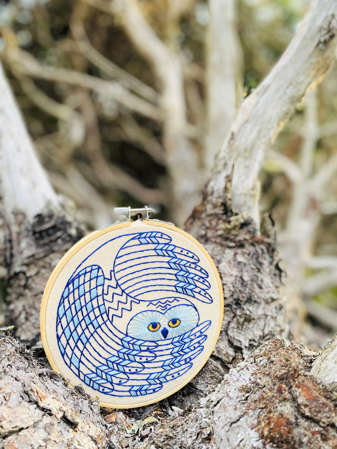 Craftermoon - NEW! Snowy Owl Complete Embroidery Kit 4