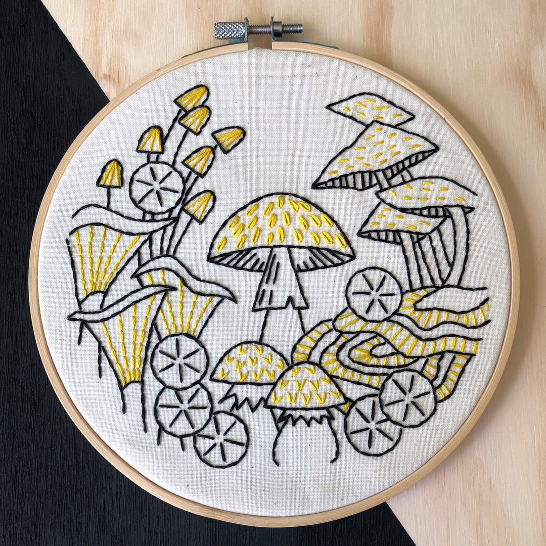 Craftermoon - Mushrooms Complete Embroidery Kit 6